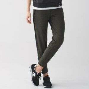 Lululemon Green & Black Side Stripe Jogger Pants